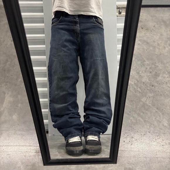 Other - Vintage Y2K/2000s Grunge Dark Wash Streetwear Denim Jeans! 33x33